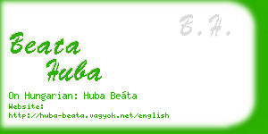 beata huba business card
